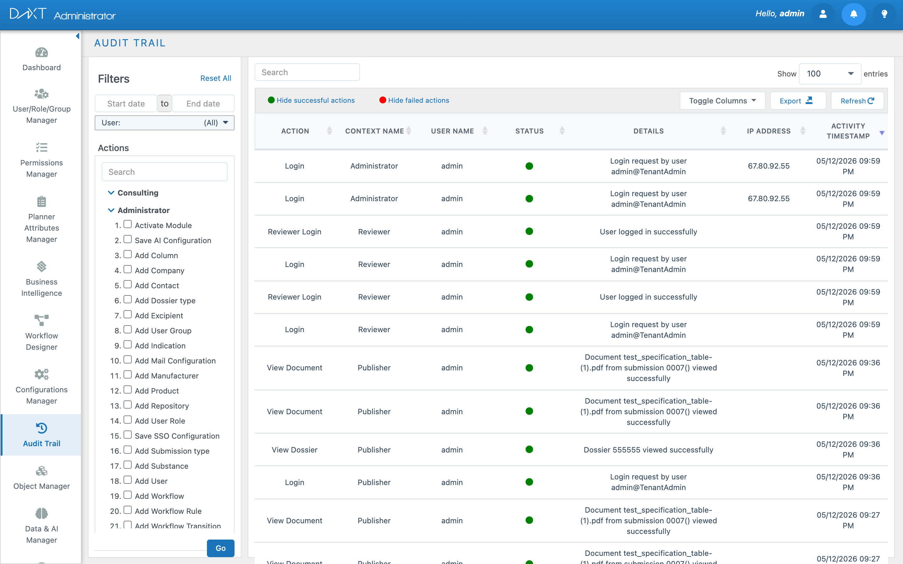 Admin Dashboard