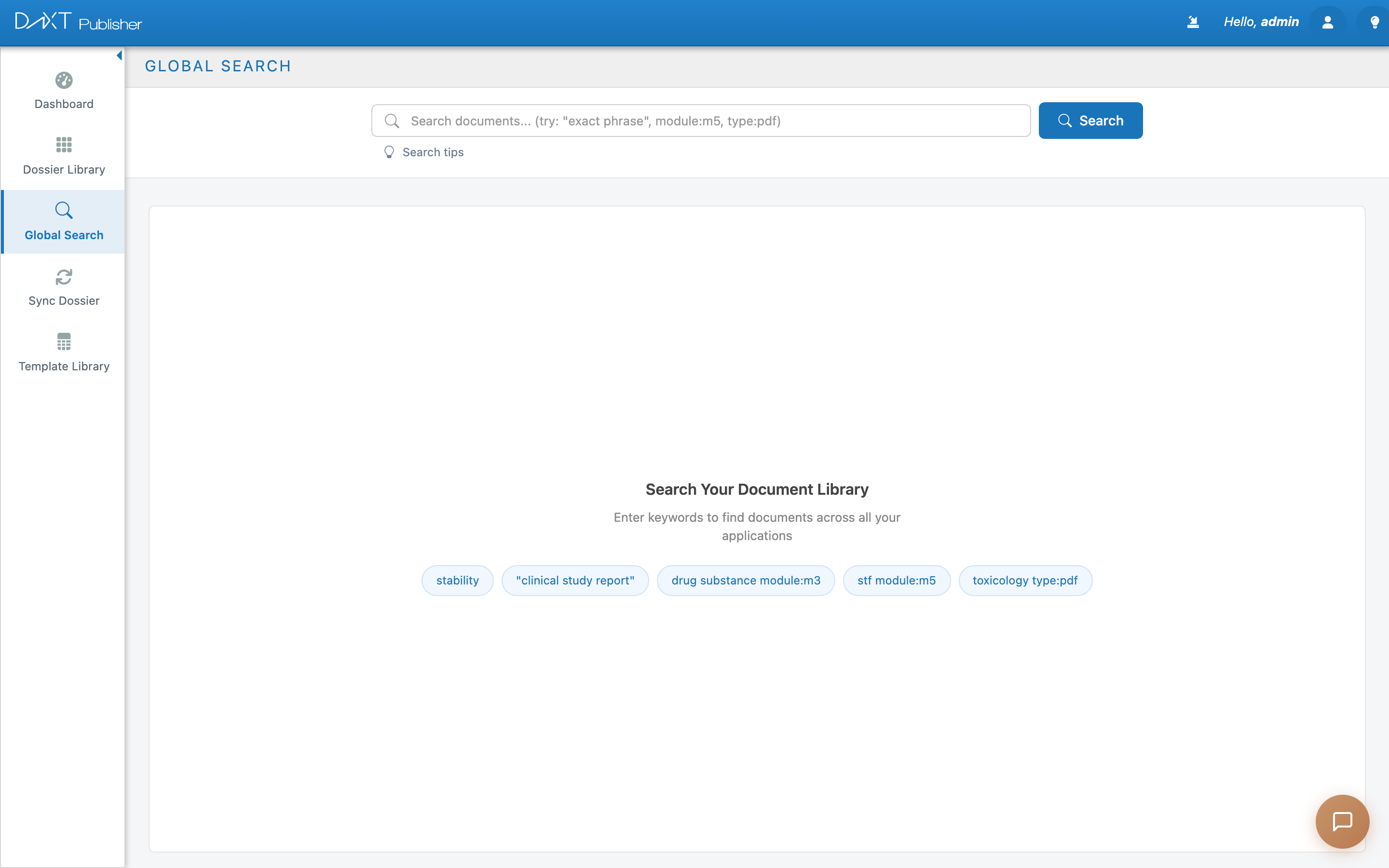 Publisher Main Interface