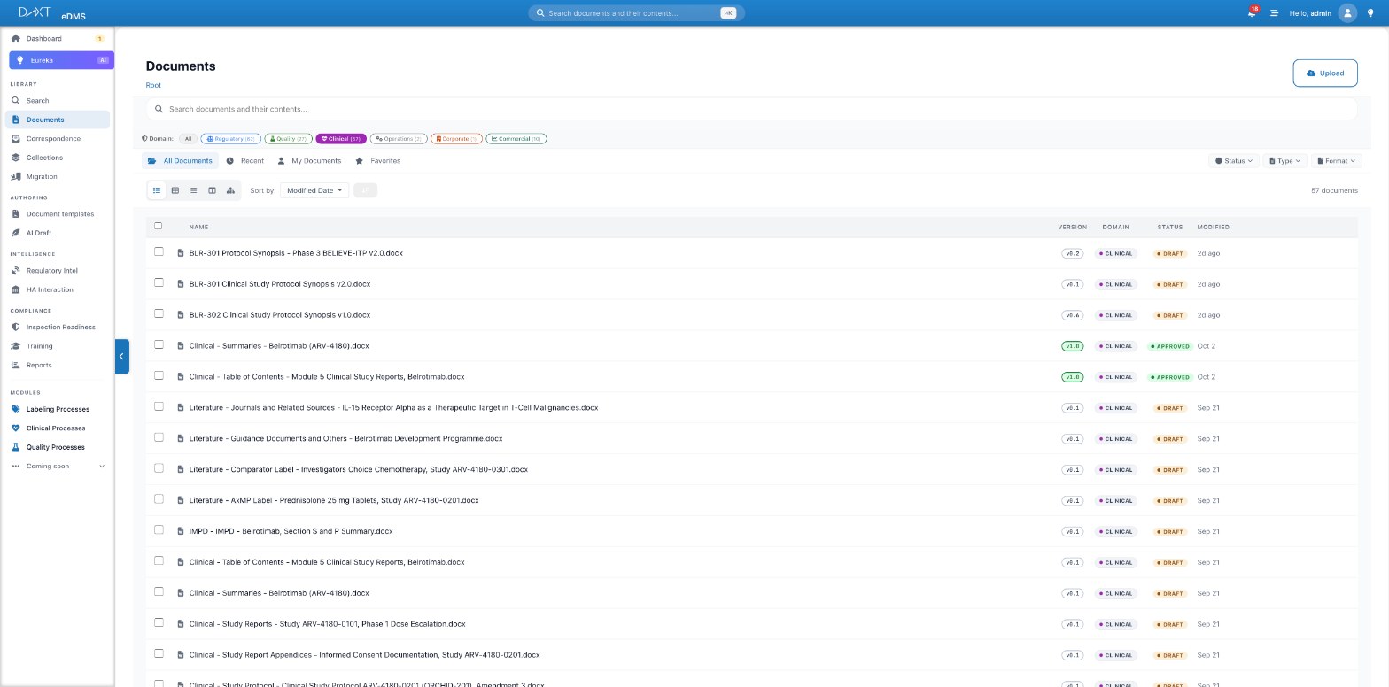 DnXT eDMS: Document library